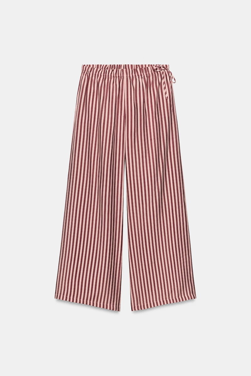 PANTALON LARGE À RAYURES