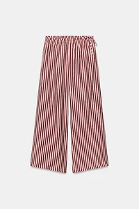 PANTALON LARGE À RAYURES