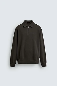 ZIP POLO SWEATSHIRT