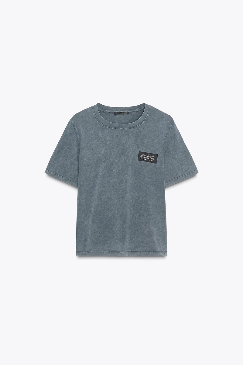 SHORT SLEEVE T-SHIRT WITH LABEL