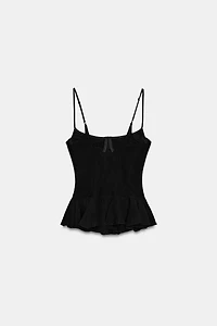 RUFFLED TULLE CORSET