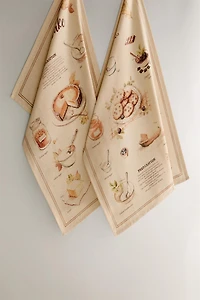 SET OF PUMPKIN COTTON KITCHEN TOWELS (SET OF 2)