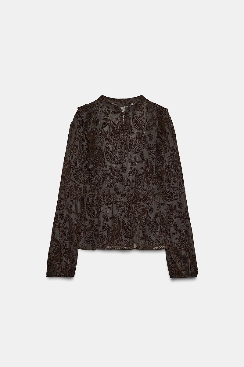 DEVORÉ RUFFLE BLOUSE