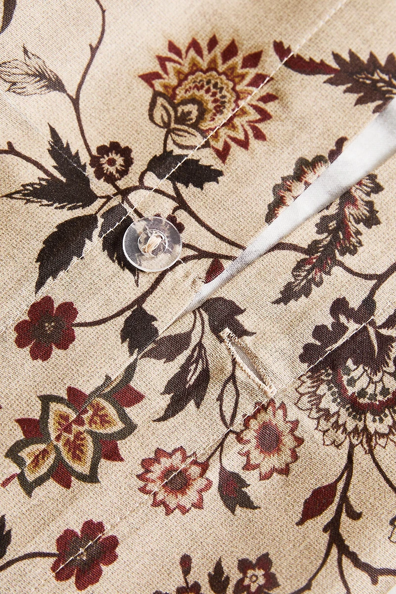 FLORAL PRINT SATEEN FLAT SHEET