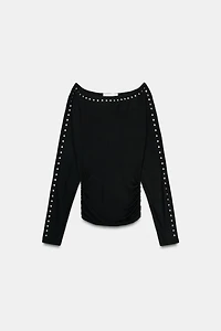 LONG SLEEVE T-SHIRT WITH STUDS
