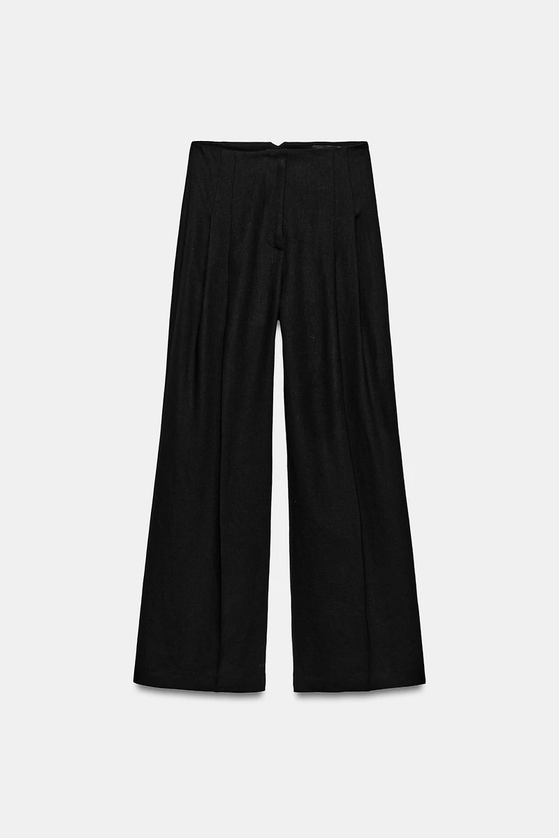 PANTALON TAILLE HAUTE AVEC LIN ZW COLLECTION