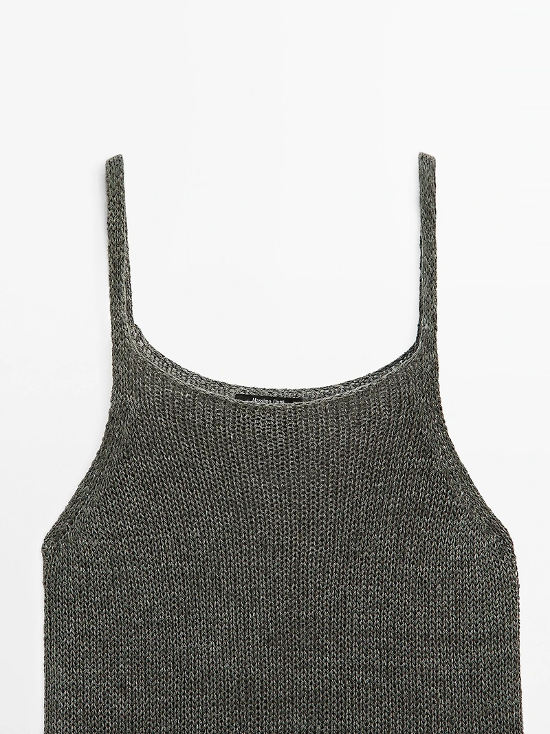 Faded strappy knit top