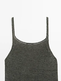 Faded strappy knit top