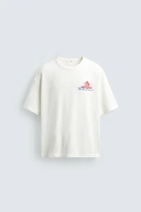 COMBINED PRINT AND EMBROIDERY T-SHIRT