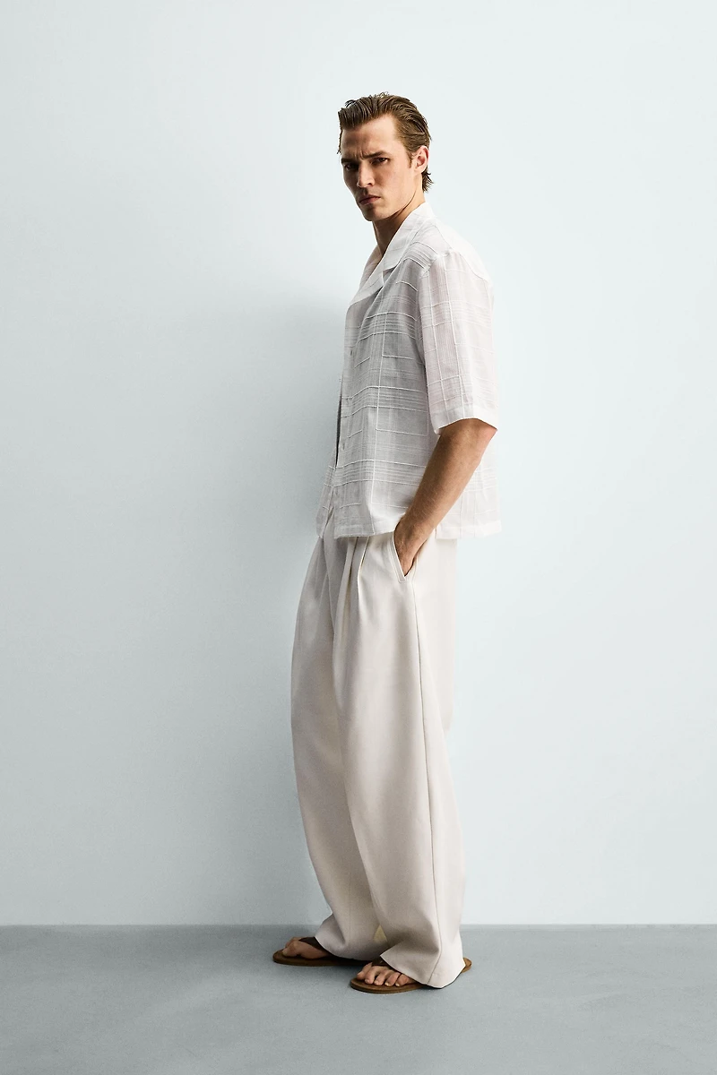 RELAXED FIT COTTON - LINEN SHIRT