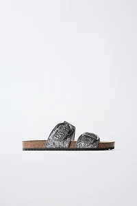 SANDALES À BOUCLES PAILLETTES