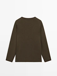 100% cashmere oversize V-neck sweater