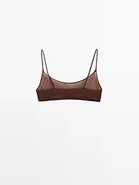 Semi-sheer top with metallic detail
