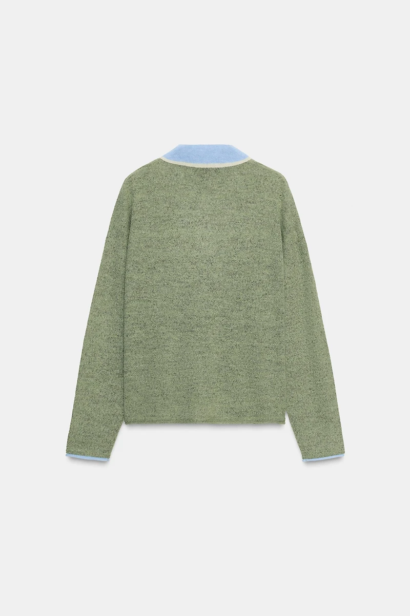 PULL POLO EN MAILLE BIMATIÈRE