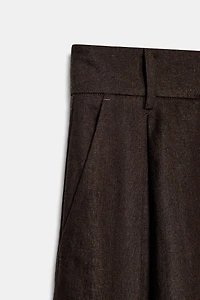 WIDE LEG LINEN PANTS