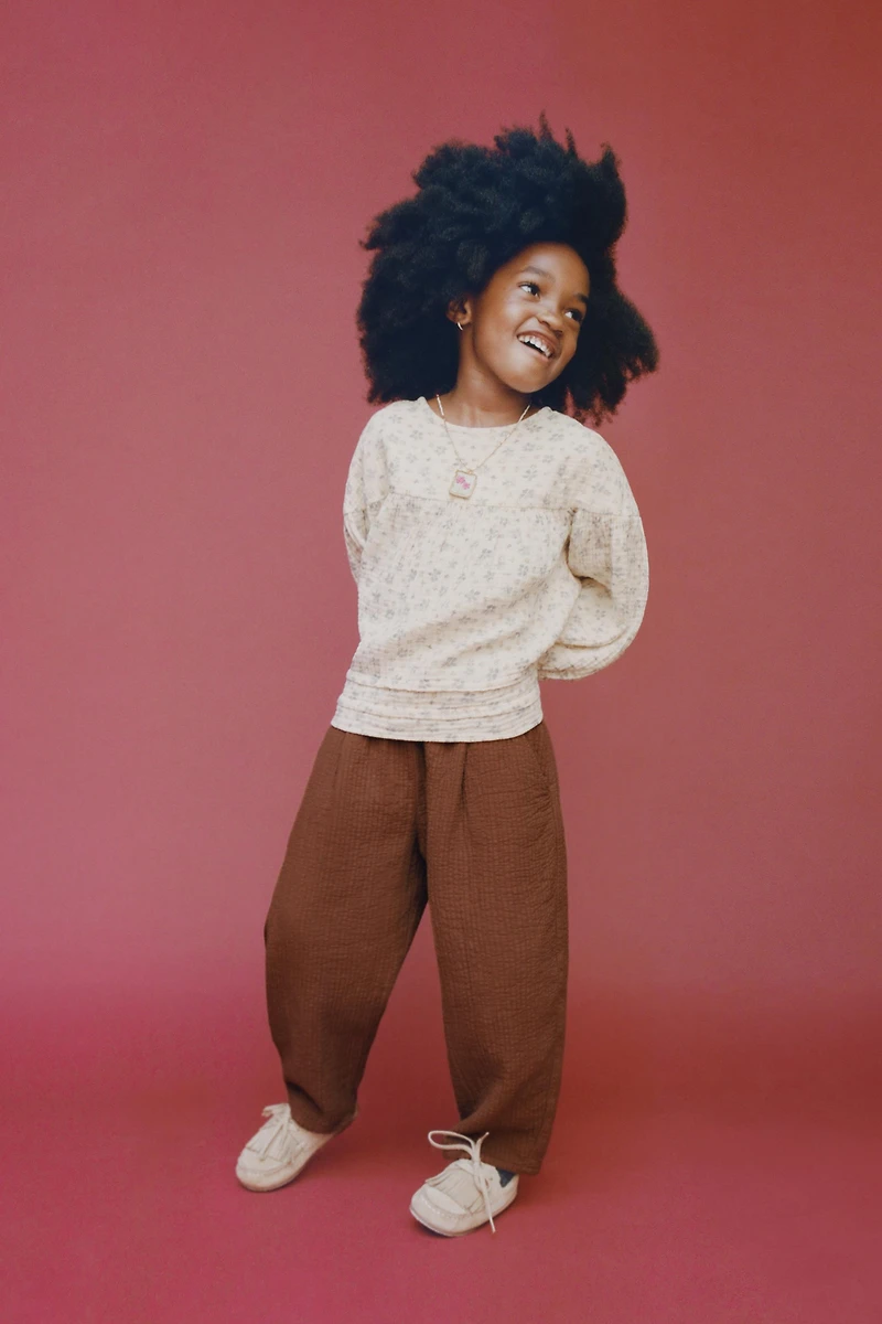 BAGGY TOPSTITCHED PANTS