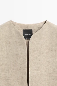 Bomber jacket with flecked detail