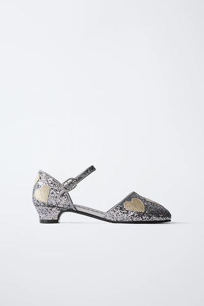 SPARKLY HEART HEELS