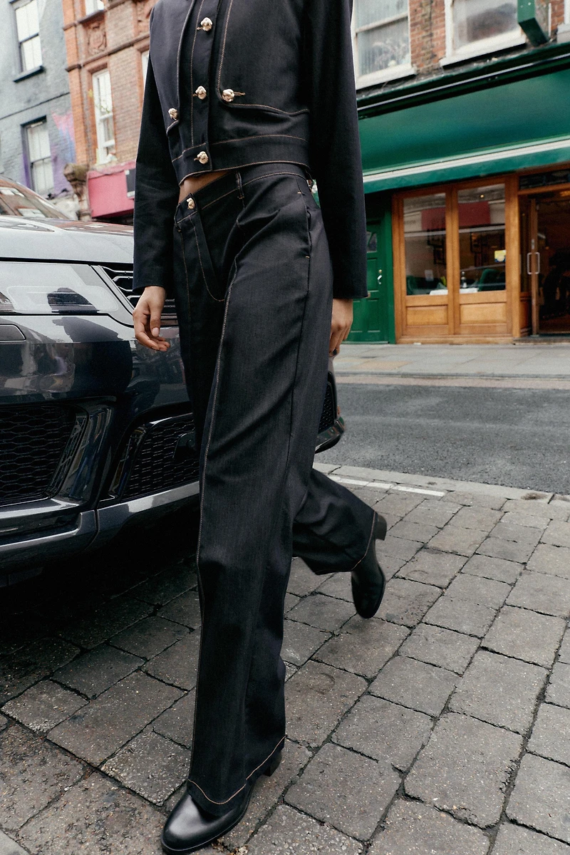 PANTALON DROIT NERVURÉ