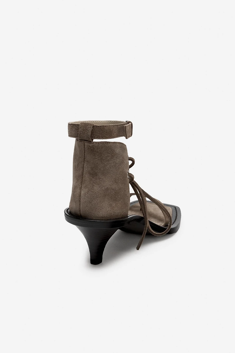 LEATHER HEELED SANDALS - THE ITEM ZARA WOMAN