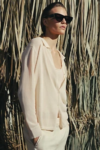 KNIT POLO JACKET WITH INTERIOR TOP