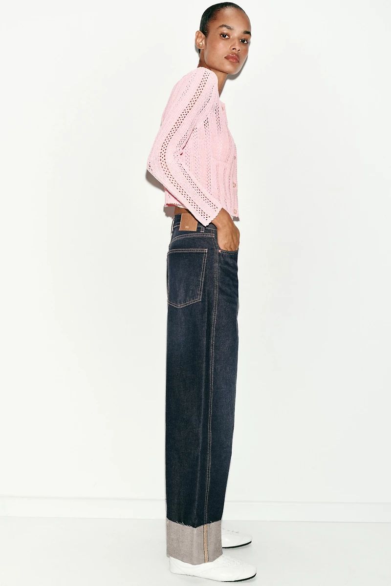 POINTELLE KNIT CARDIGAN