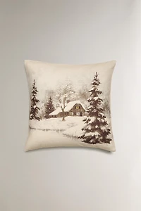 NEVADA HOUSE CHRISTMAS THROW PILLOW COVER