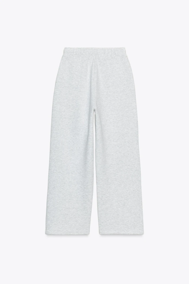 ADJUSTABLE HEM STRAIGHT BASIC FLEECE PANTS
