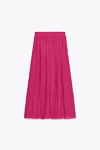 ELASTIC PRINT MIDI SKIRT