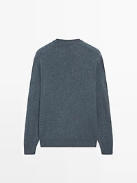 Pull à col rond en maille de laine