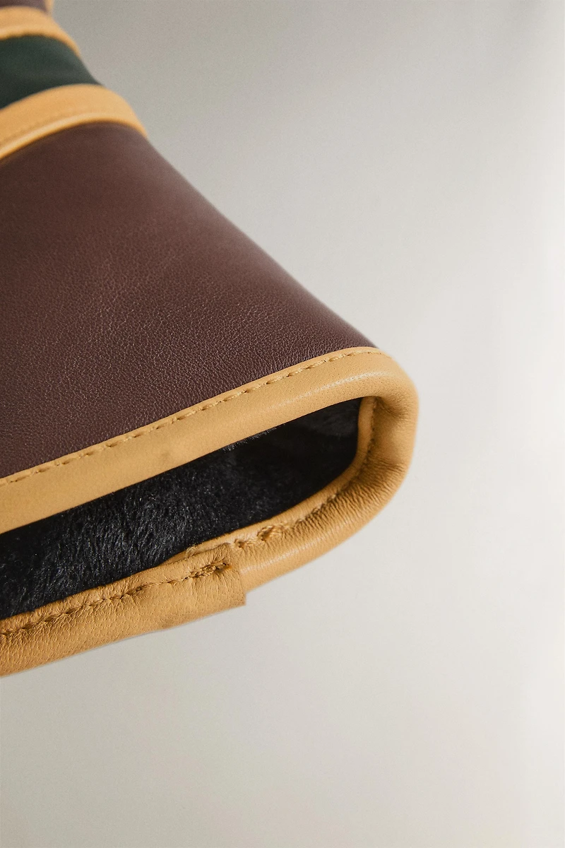 LEATHER HYBRID GOLF CLUB COVER