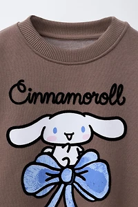 CINNAMOROLL © SANRIO FLOCKED PRINT SWEATSHIRT