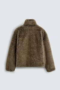SHORT FAUX FUR COAT