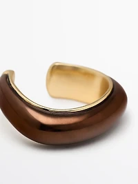 Pack of bronze-effect rings