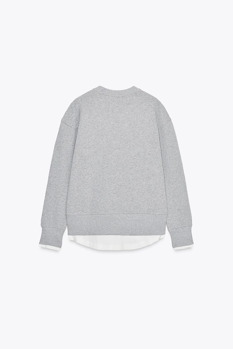 COMBINATION PLUSH SWEATSHIRT