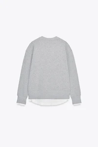 COMBINATION PLUSH SWEATSHIRT