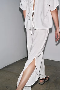 ZW COLLECTION LINEN TIE TOP