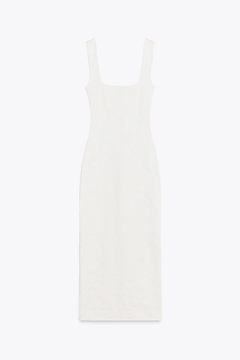 STRETCH SQUARE NECK DRESS