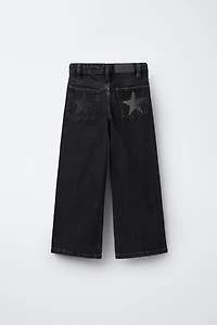 SPARKLY STARS WIDE LEG JEANS