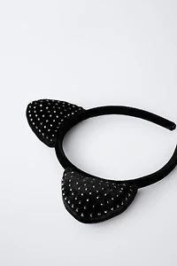 RHINESTONE EARED HEADBAND