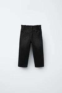 HEART POCKET PAPERBAG JEANS