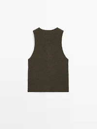 Knit top with zip detail