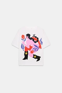 AGUSTINA SHUAN PRINT SHORT SLEEVE T-SHIRT