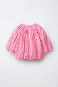FLORAL PUFFY BLOUSE