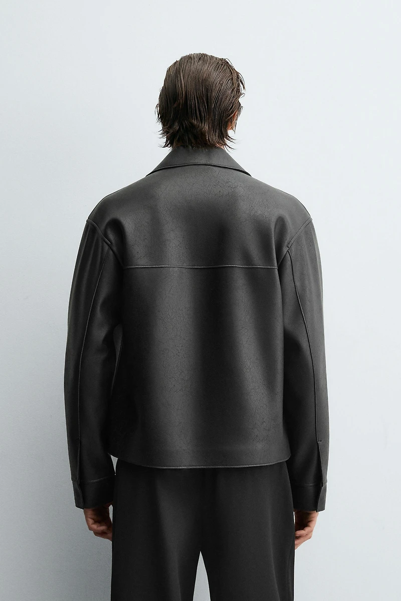 FAUX LEATHER JACKET