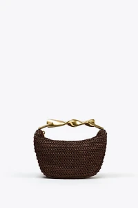 MINI BAG WITH METALLIC HANDLE