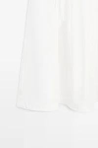 Robe midi ample en popeline