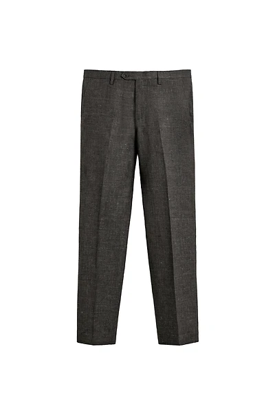 REGULAR FIT STRUCTURED SUIT PANTS