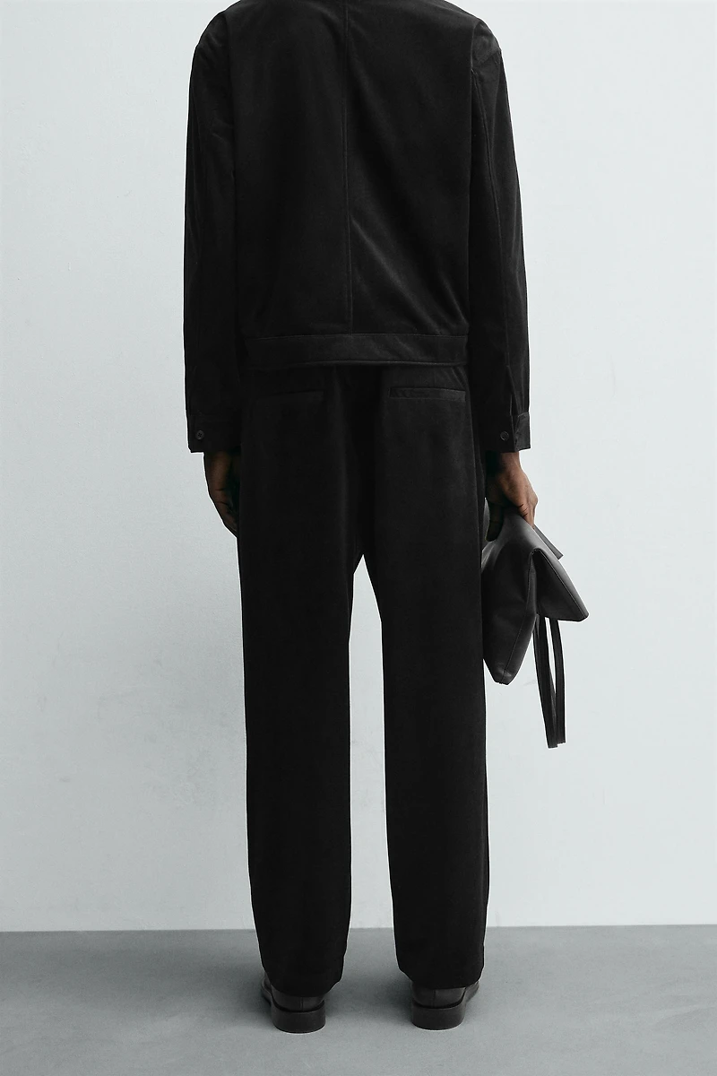 VELVET TEXTURED PANTS