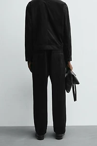 VELVET TEXTURED PANTS